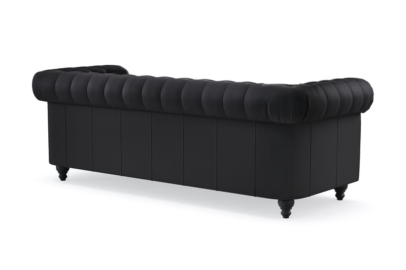 Chesterfield Deluxe 3-pers Sofa - Sort - Møbler - Sofaer - 3 personers sofa