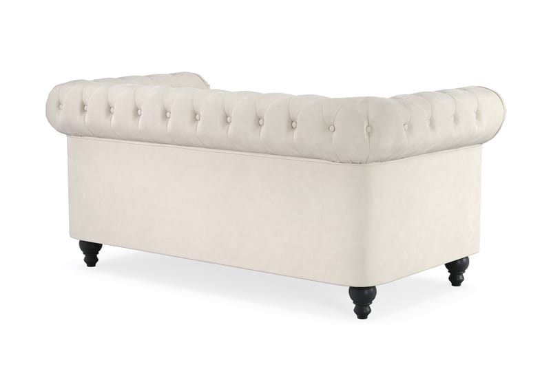 Chesterfield Lyx 2-pers Sofa - Beige Fløjl - Møbler - Sofaer - 2 personers sofa