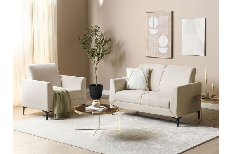 Chet Sofa 2-personers - Beige/Sort - Møbler - Sofaer - 2 personers sofa