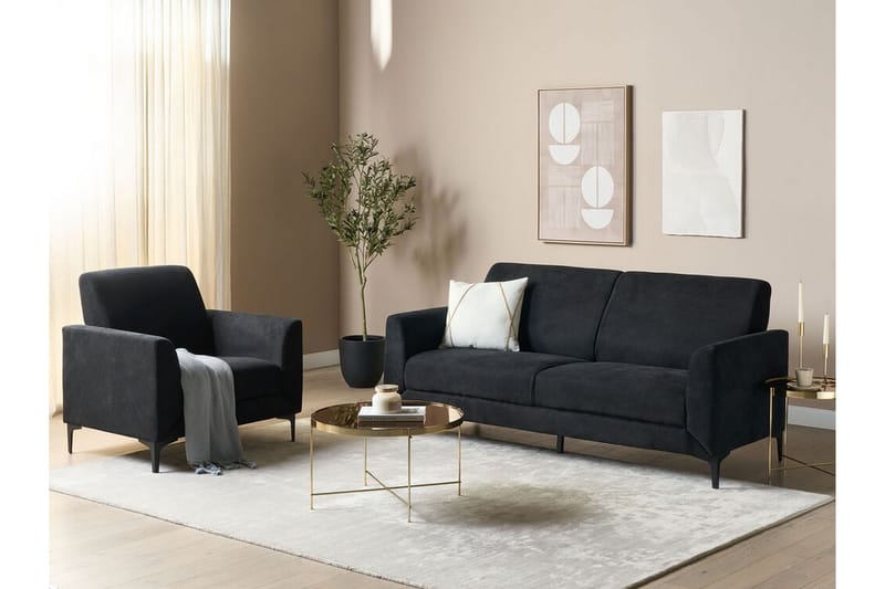 Chet Sofa 3-personers - Sort - Møbler - Sofaer - 3 personers sofa