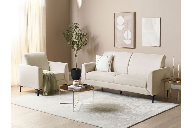 Chet Sofa 3-personers - Beige/Sort - Møbler - Sofaer - 3 personers sofa