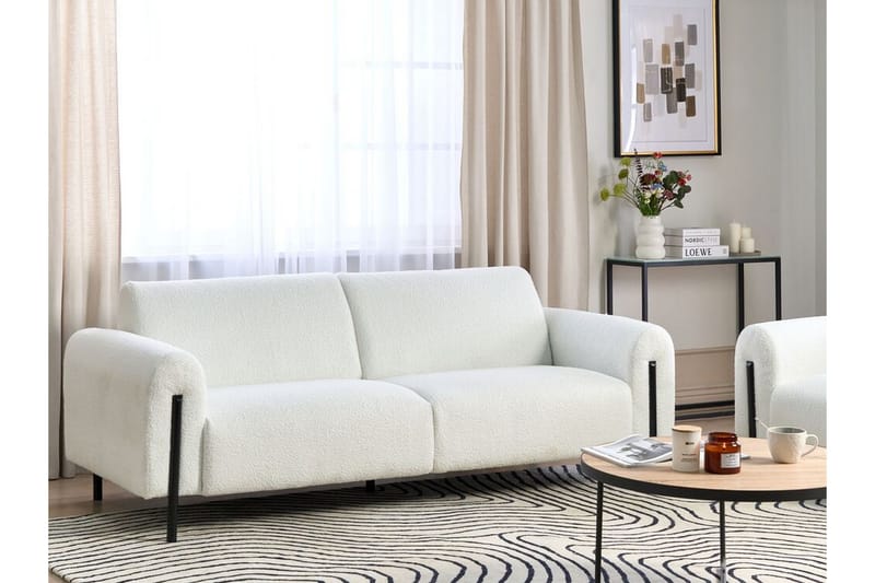 Christa Sofa 3-personers - Hvid/Sort - Møbler - Sofaer - 3 personers sofa