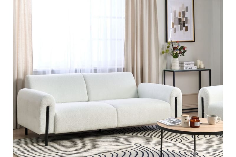 Christa Sofa 3-personers - Hvid/Sort - Møbler - Sofaer - 3 personers sofa