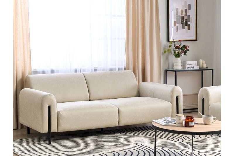 Christa Sofa 3-personers - Beige/Sort - Møbler - Sofaer - 3 personers sofa