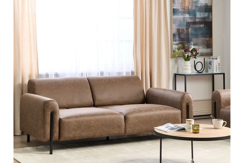 Christa Sofa 3-personers - Brun/Sort - Møbler - Sofaer - 3 personers sofa