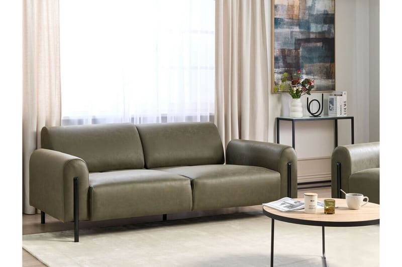 Christa Sofa 3-personers - Grøn/Sort - Møbler - Sofaer - 3 personers sofa