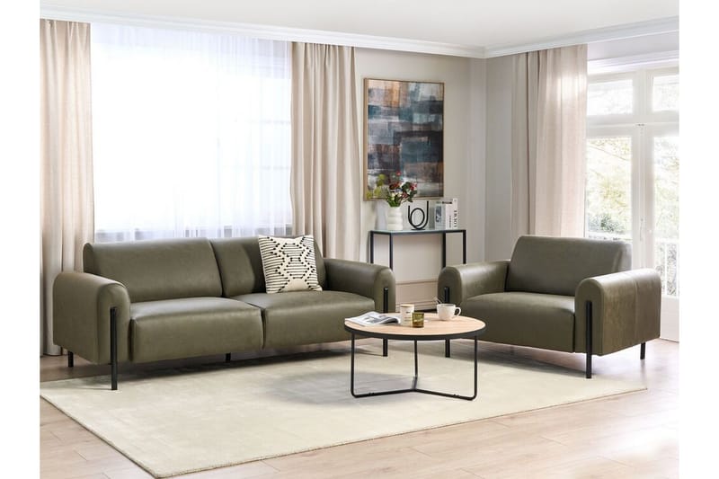 Christa Sofa 3-personers - Grøn/Sort - Møbler - Sofaer - 3 personers sofa