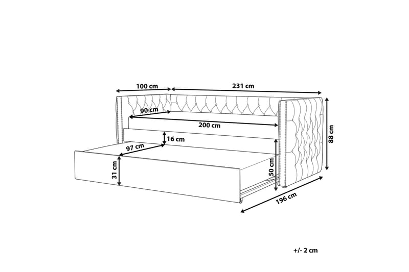 Alisin Daybed 90x200 cm - Grøn/Velour - Møbler - Sofaer - Daybed