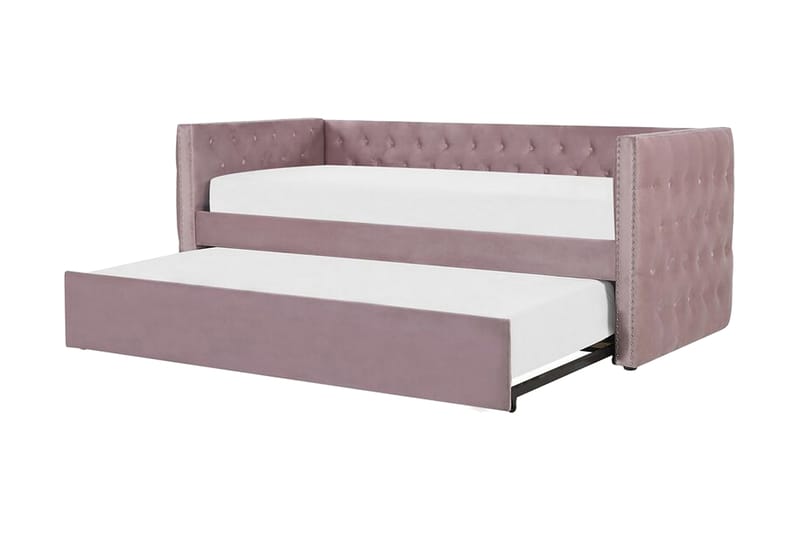 Alisin Daybed 90x200 cm - Lyserød/Velour - Møbler - Sofaer - Daybed