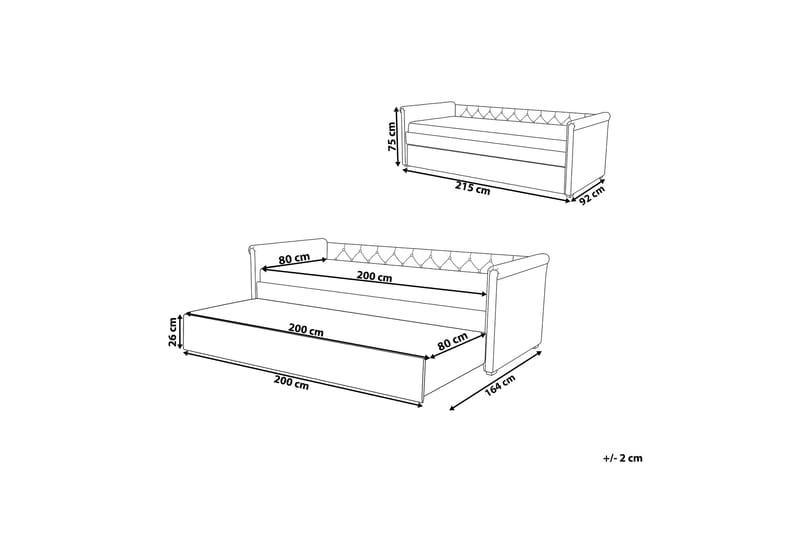 Argenteuil Daybed 80x200 cm - Grøn - Møbler - Sofaer - Daybed