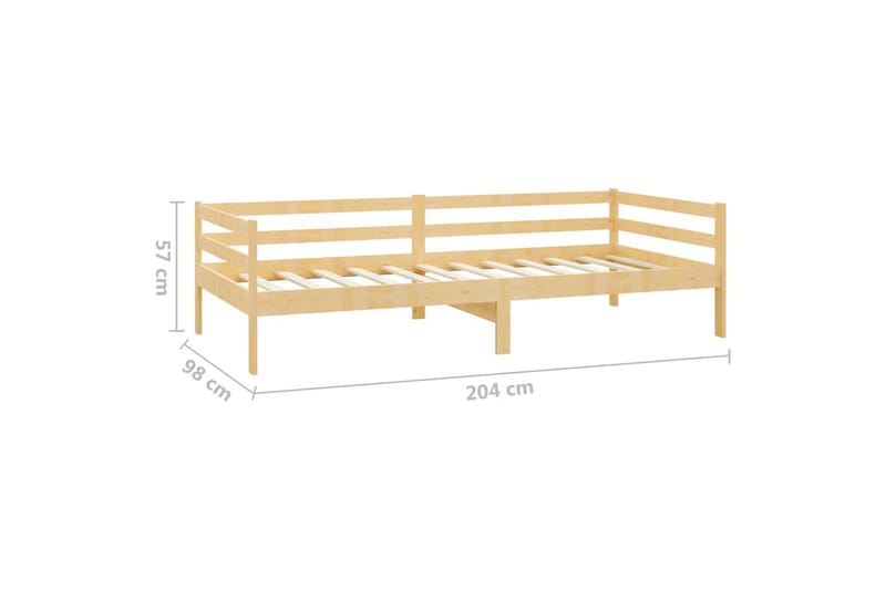 daybed 90x200 cm massivt fyrretræ - Brun - Møbler - Sofaer - Daybed