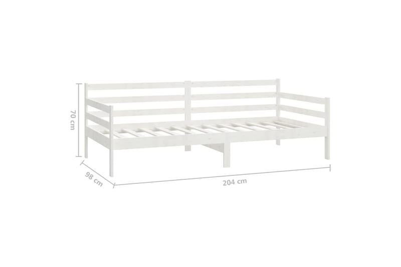 daybed 90x200 cm massivt fyrretræ hvid - Hvid - Møbler - Sofaer - Daybed