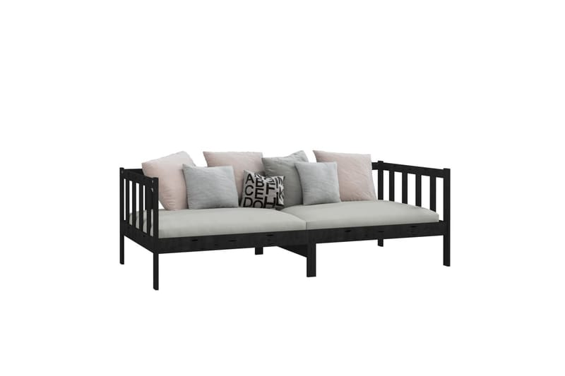 daybed 90x200 cm massivt fyrretræ sort - Sort - Møbler - Sofaer - Daybed