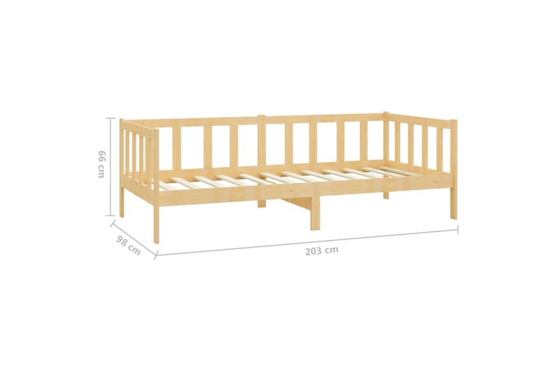 daybed med skuffer 90x200 cm massivt fyrretræ - Brun - Møbler - Sofaer - Daybed