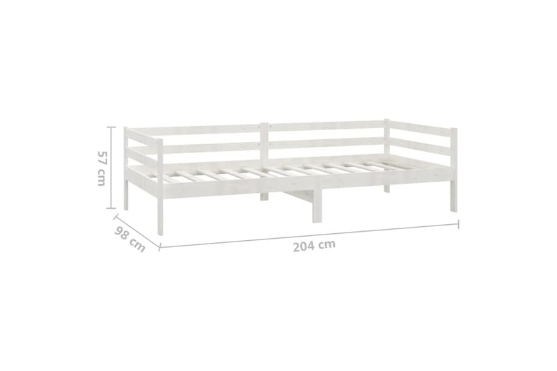 daybed med skuffer 90x200 cm massivt fyrretræ hvid - Hvid - Møbler - Sofaer - Daybed