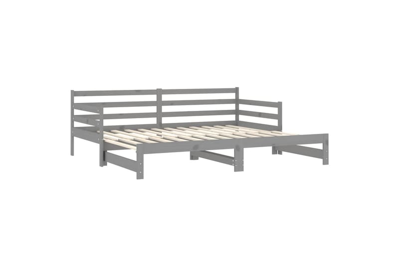 daybed med udtræk 2x(90x200) cm massivt fyrretræ grå - Grå - Møbler - Sofaer - Daybed