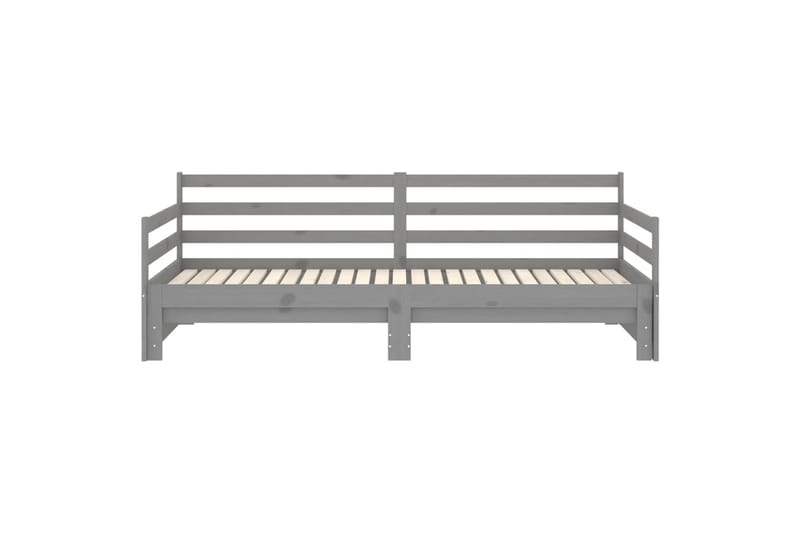 daybed med udtræk 2x(90x200) cm massivt fyrretræ grå - Grå - Møbler - Sofaer - Daybed