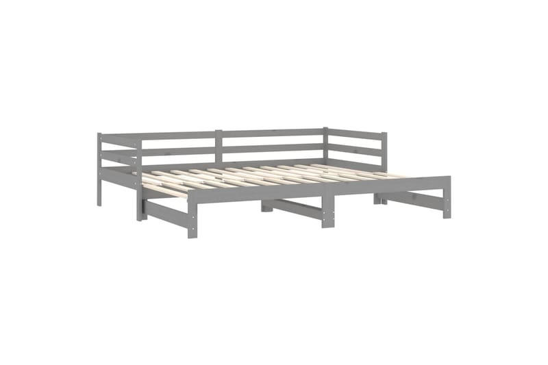 daybed med udtræk 2x(90x200) cm massivt fyrretræ grå - Grå - Møbler - Sofaer - Daybed