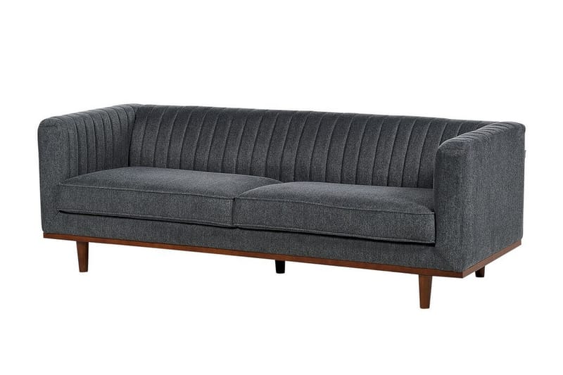 Daymian Sofa 3-personers - Grå/Mørkt træ - Møbler - Sofaer - 3 personers sofa