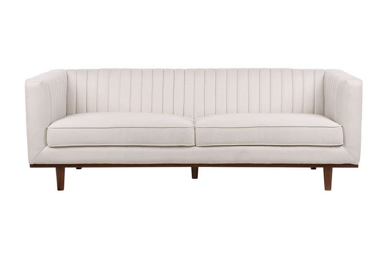 Daymian Sofa 3-personers - Beige/Mørkt træ - Møbler - Sofaer - 3 personers sofa