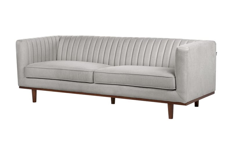 Daymian Sofa 3-personers - Grå/Mørkt træ - Møbler - Sofaer - 3 personers sofa