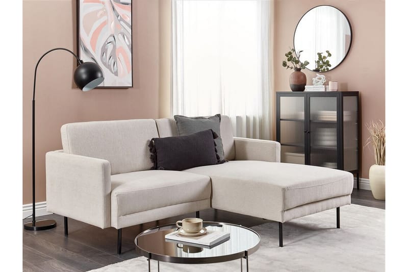 Deajna Hjørnesofa 2-personers - Beige/Sort - Møbler - Sofaer - Hjørnesofa