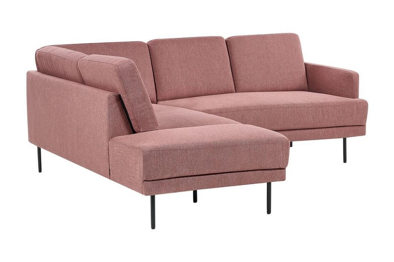 Deajna Hjørnesofa 4-personers - Rosa/Brun/Sort - Møbler - Sofaer - Hjørnesofa