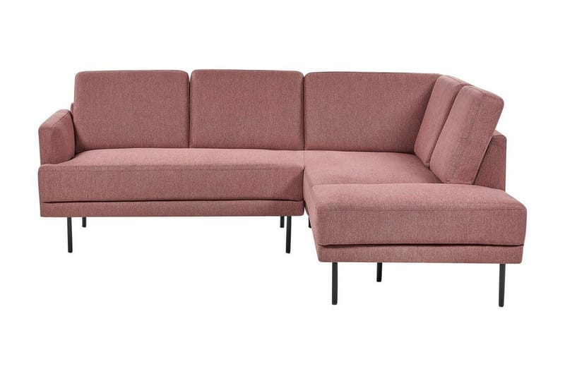 Deajna Hjørnesofa 4-personers - Rosa/Brun/Sort - Møbler - Sofaer - Hjørnesofa