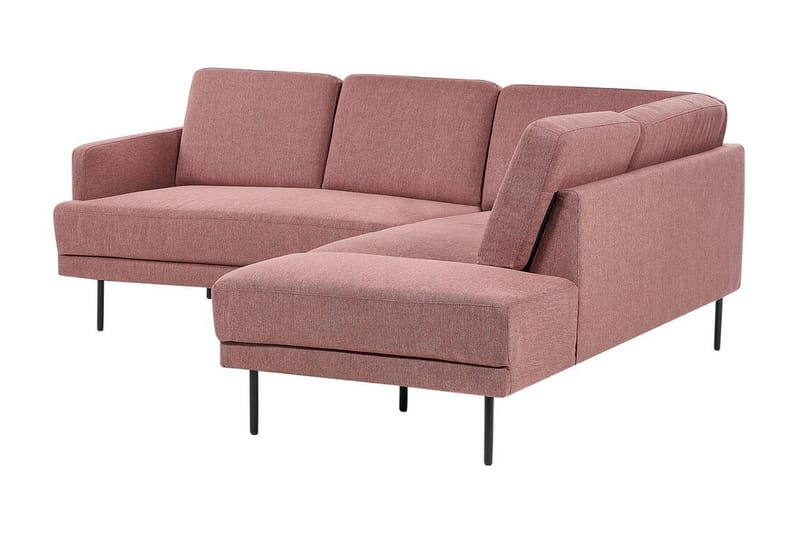 Deajna Hjørnesofa 4-personers - Rosa/Brun/Sort - Møbler - Sofaer - Hjørnesofa