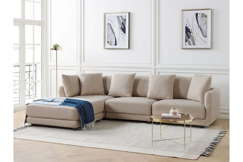 Delisha Sofa 3-personers - Beige/Sort - Møbler - Sofaer - 3 personers sofa