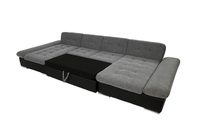 Dewitt Sofa Dobbeltdivan 4-personers - Sort/Lys grå - Møbler - Sofaer - U Sofa