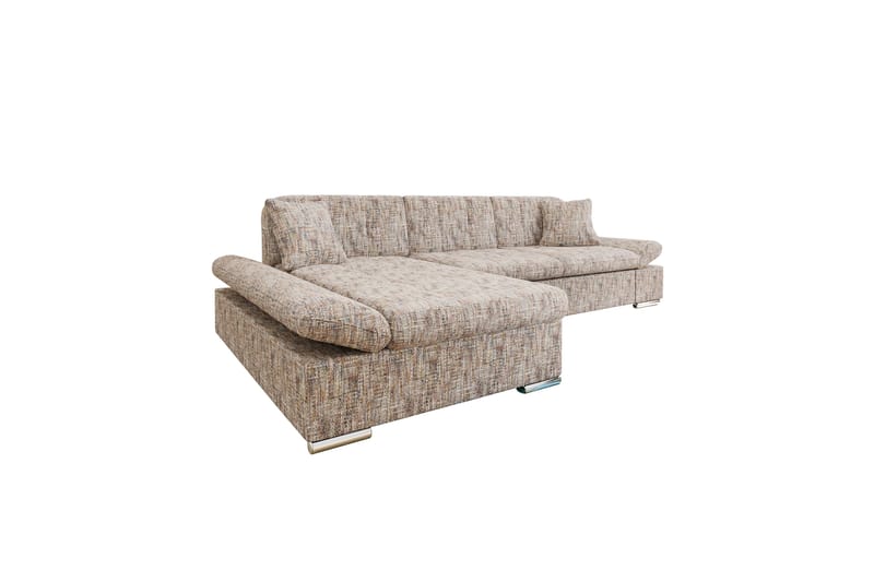 Djerra Sofa med Divan 3-personers - Flerfarvet/Beige - Møbler - Sofaer - Sofa med chaiselong