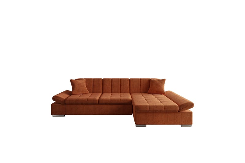 Djerra Sofa med Divan 3-personers - Orange - Møbler - Sofaer - Sofa med chaiselong