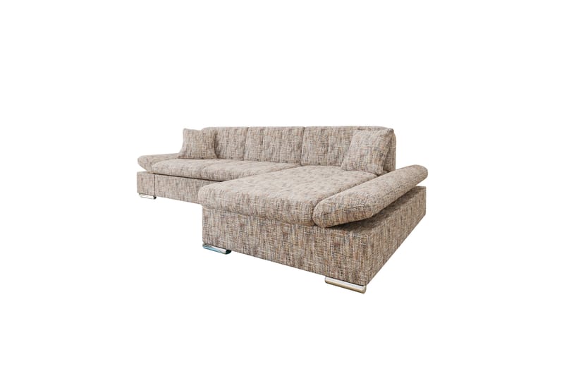 Djerra Sofa med Divan 3-personers - Flerfarvet/Beige - Møbler - Sofaer - Sofa med chaiselong