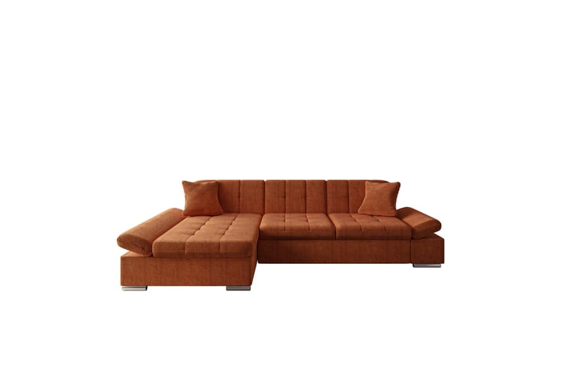 Djerra Sofa med Divan 3-personers - Orange - Møbler - Sofaer - Sofa med chaiselong