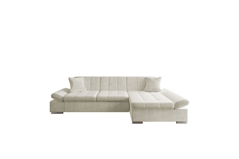 Djerra Sofa med Divan 3-personers - Beige - Møbler - Sofaer - Sofa med chaiselong