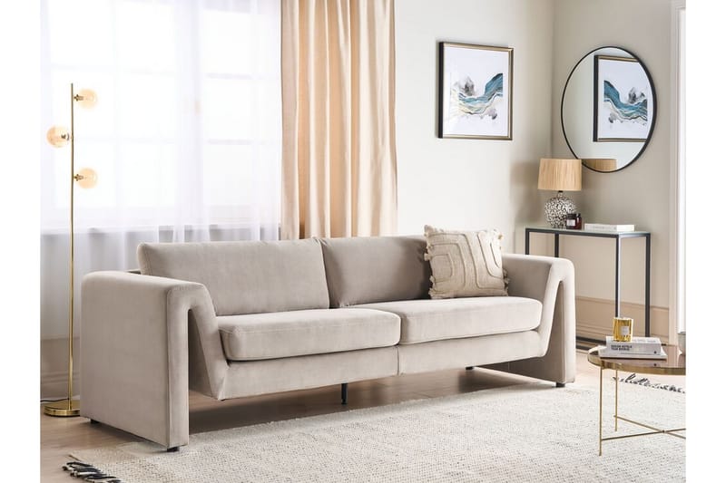 Durran Sofa 3-personers - Taupe/Sort - Møbler - Sofaer - 3 personers sofa