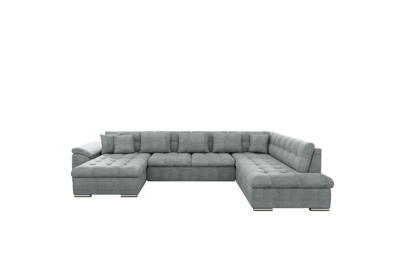 Dynir Sofa med Chaiselong og Divan 4-personers - Grå - Møbler - Sofaer - U Sofa