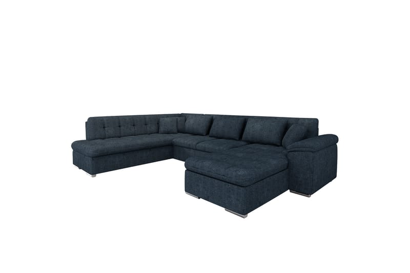 Dynir Sofa med Chaiselong og Divan 4-personers - Blå - Møbler - Sofaer - U Sofa