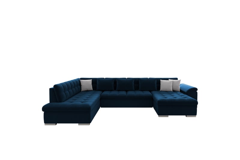 Dynir Sofa med Chaiselong og Divan 4-personers - Blå/Beige - Møbler - Sofaer - U Sofa