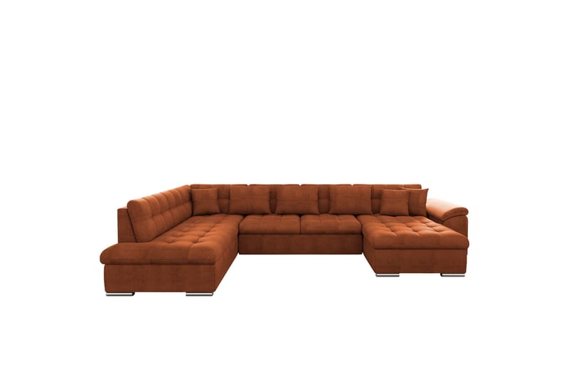 Dynir Sofa med Chaiselong og Divan 4-personers - Orange - Møbler - Sofaer - U Sofa