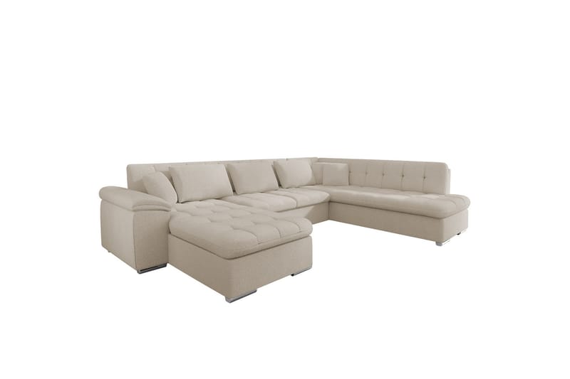 Dynir Sofa med Chaiselong og Divan 4-personers - Beige - Møbler - Sofaer - U Sofa