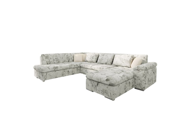 Dynir Sofa med Chaiselong og Divan 4-personers - Flerfarvet/Beige - Møbler - Sofaer - U Sofa