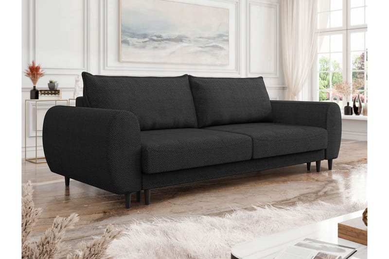 Eduardo Sofa 3-seter - Sort - Møbler - Sofaer - 3 personers sofa