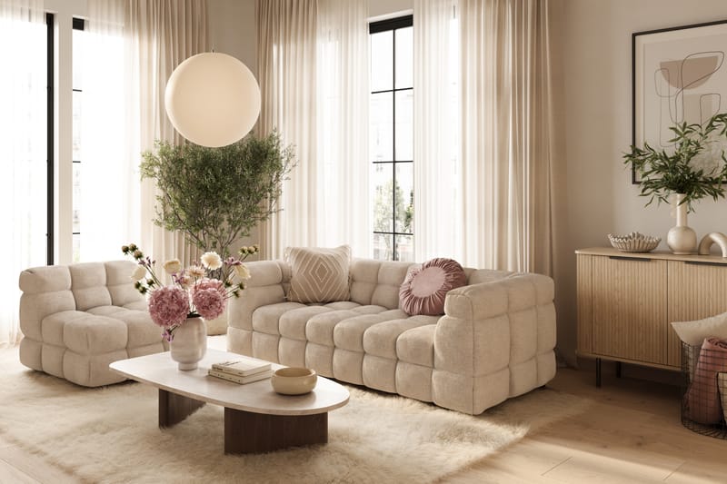 Elise 3-personers Sofa - Beige - Møbler - Sofaer - 3 personers sofa