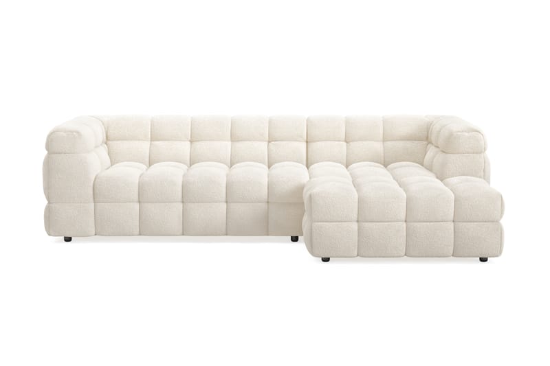 Elise 3-personers Sofa med Chaiselong Højre - Beige Teddy - Møbler - Sofaer - Hjørnesofa