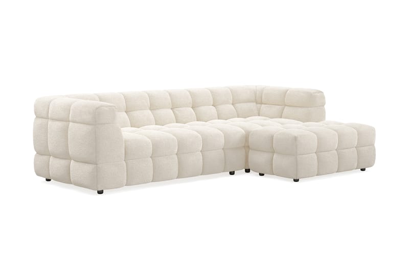 Elise 3-personers Sofa med Chaiselong - Beige Teddy - Møbler - Sofaer - Hjørnesofa