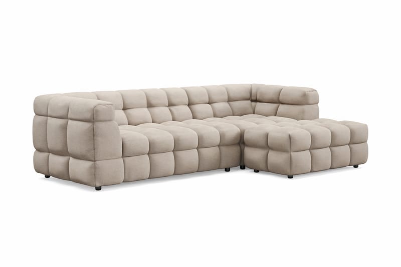 Elise 3-personers Sofa med Chaiselong - Beige - Møbler - Sofaer - Hjørnesofa