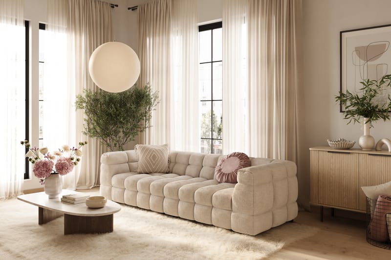 Elise 4-personers Sofa - Beige - Møbler - Sofaer - 4 personers sofa