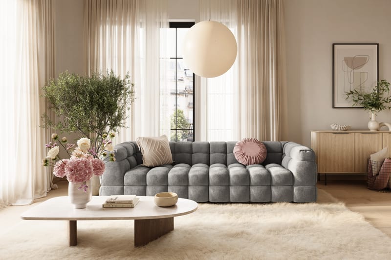 Elise 4-personers Sofa - Mørkegrå - Møbler - Sofaer - 4 personers sofa